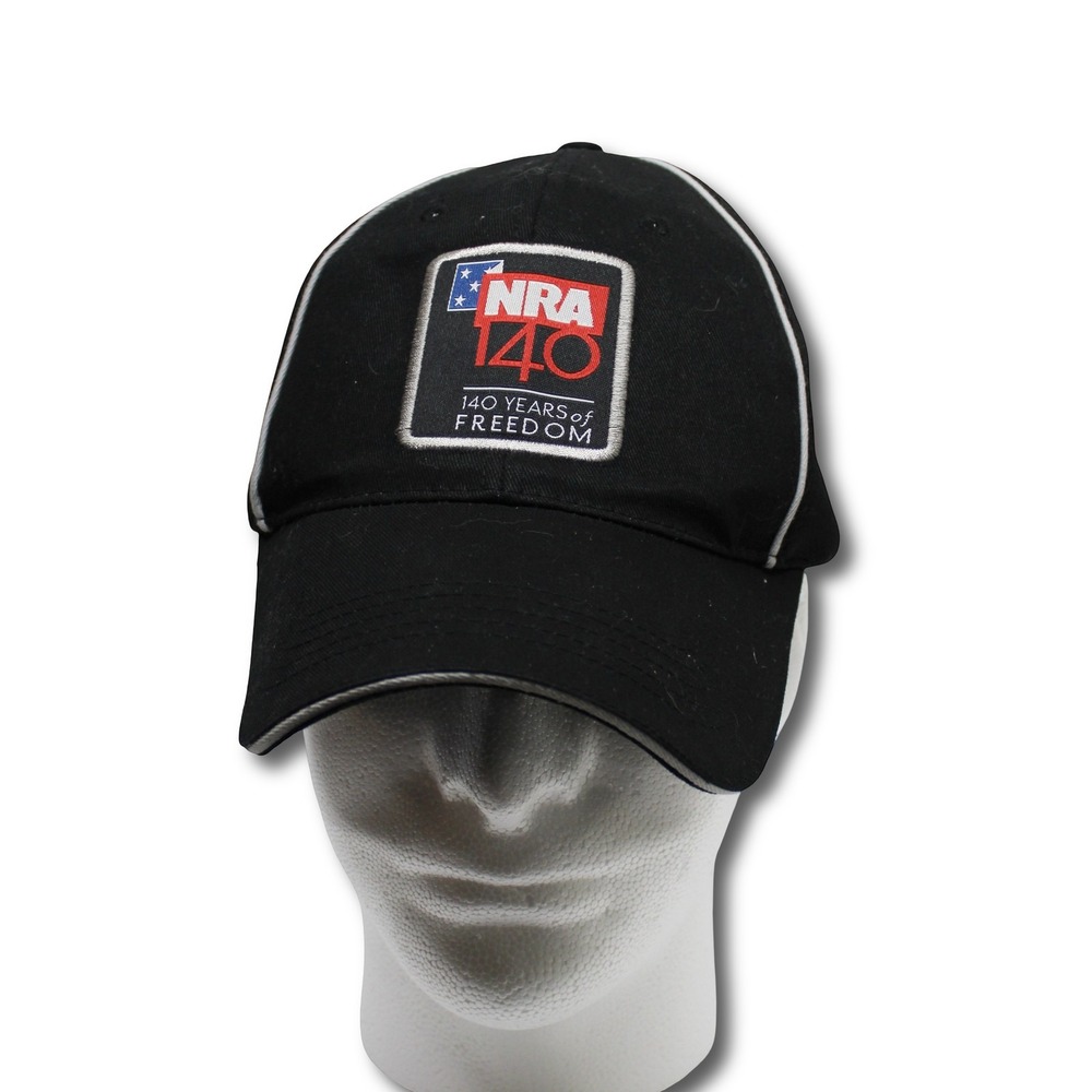 NRA 140 Years Of Freedom Black Curved Bill Hat By Hit Wear